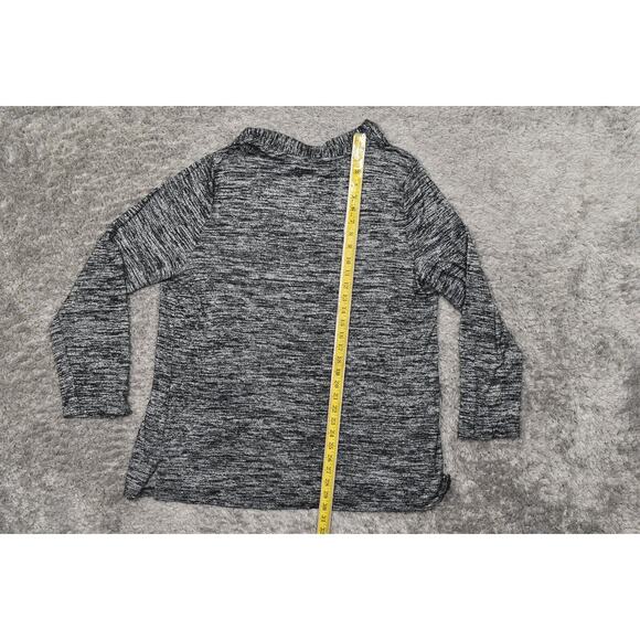 Weekends by Chico's Gray Cardigan Size 3 Rayon Open Front Long Sleeve - Picture 5 of 7